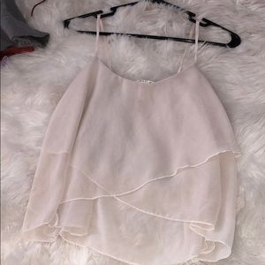 Sheer layered tank top